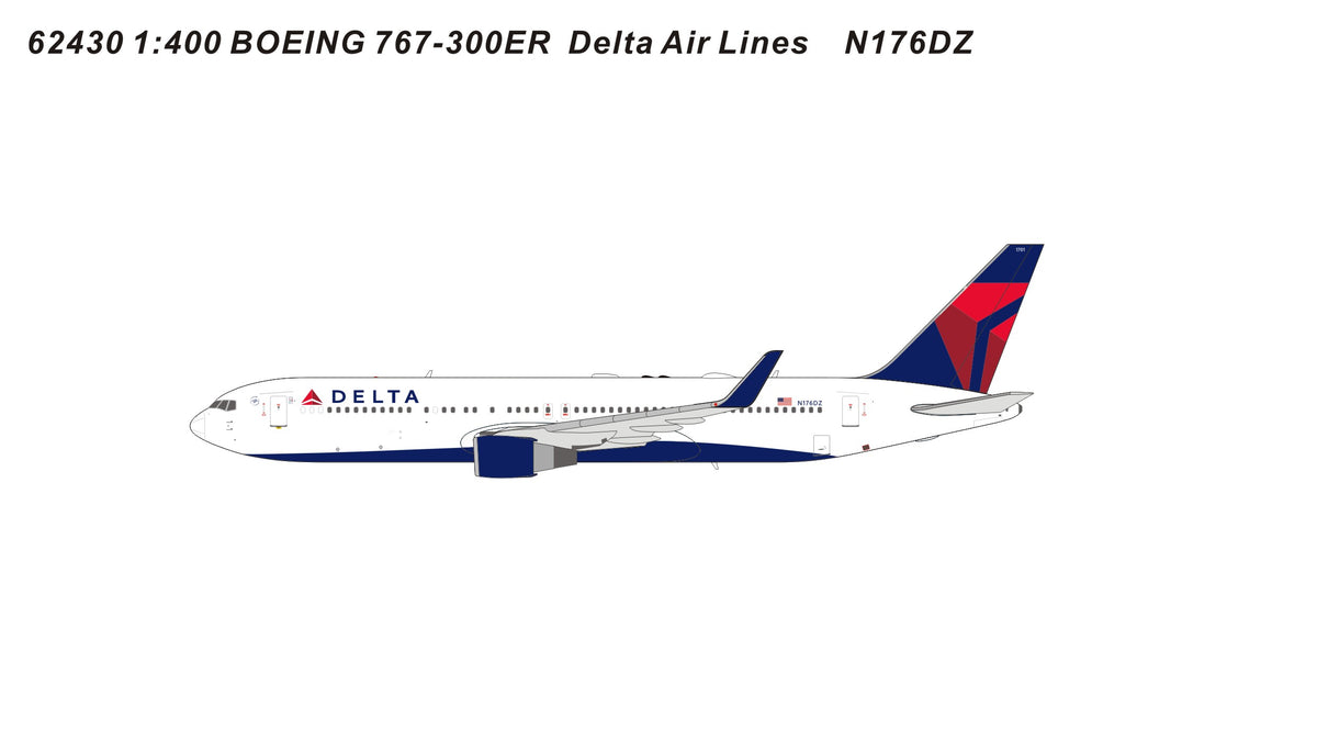 PandaModel デルタ航空 767-300ER N176DZ 1/400 62430 - Aircraftmodels777