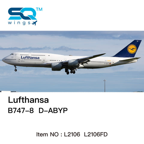 ＜予約＞SQwings ルフトハンザ 747-8 D-ABYP 1/200 L2106FD(フラップダウン版)