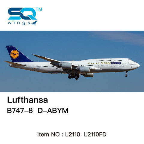 ＜予約＞SQwings ルフトハンザ 747-8 D-ABYM 1/200 L2110FD(フラップダウン版)