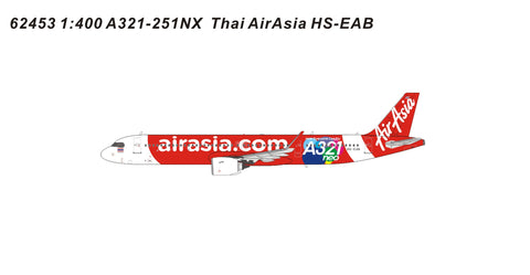 PandaModel タイエアアジア A321NX HS-EAB 1/400 62453