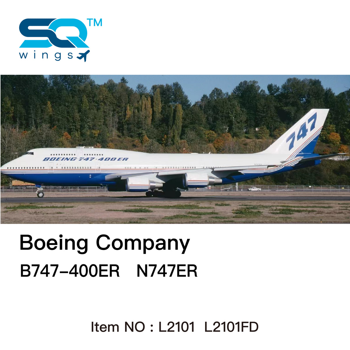 ＜予約＞SQwings ボーイング 747-400ER N747ER 1/200 L2101FD(フラップダウン版 ...