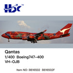 ＜予約＞HX Models カンタス航空 747-400 VH-OJB 1/400 B616502F(フラップダウン版)
