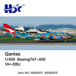 ＜予約＞HX Models カンタス航空 747-400 VH-EBU 1/400 B606501F(フラップダウン版)