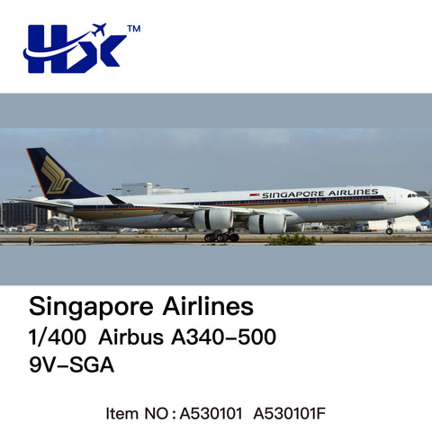 ＜予約＞HX Models シンガポール航空 A340-500 9V-SGA 1/400 A530101F(フラップダウン版)