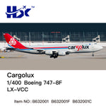 ＜予約＞HX Models カーゴルクス 747-8F LX-VCC 1/400 B632001F (フラップダウン版)