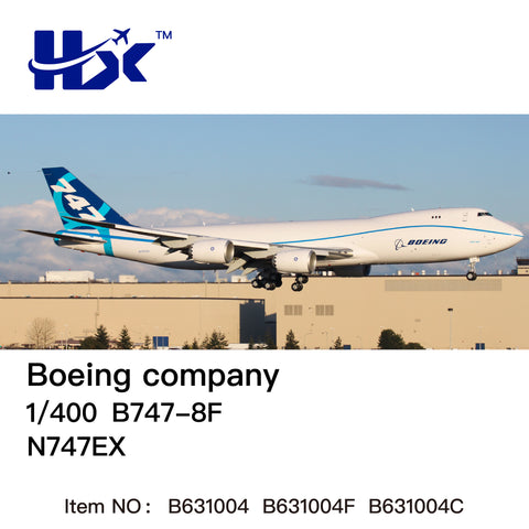 ＜予約＞HX Models ボーイング 747-8F N747EX 1/400 B632004F (フラップダウン版)