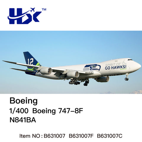 ＜予約＞HX Models ボーイング 747-8F N841BA 1/400 B632007C (インタラクティブシリーズ版)
