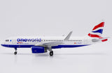 ＜予約＞Jcwings ブリティッシュエアウェイズ A320 G-EUYS ワンワールド塗装  1/200 SA2062