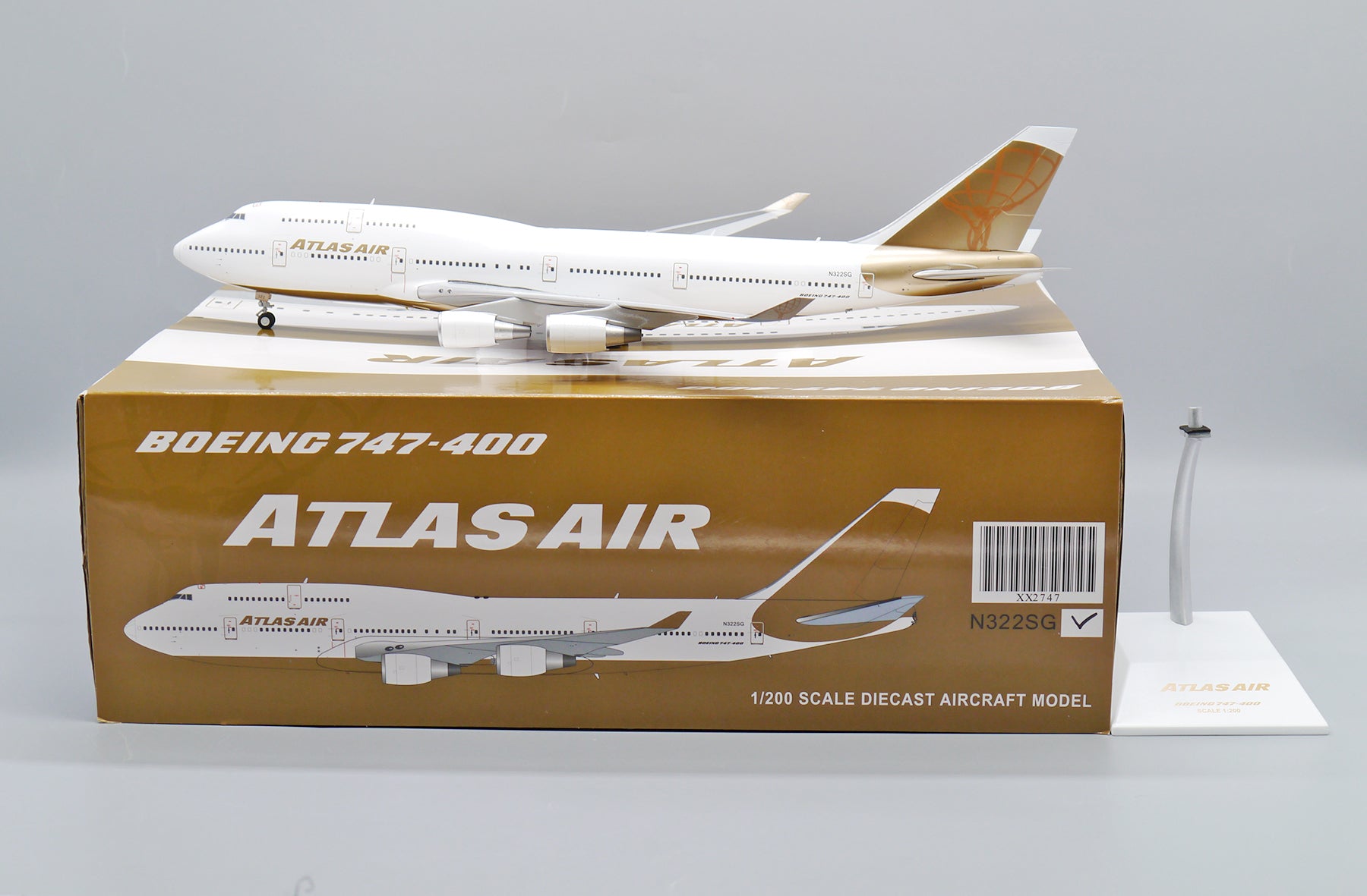 アトラス航空 747-400 N322SG 1/200 1/200 747-400 アトラス航空 N322SG | ひこーきちゃん