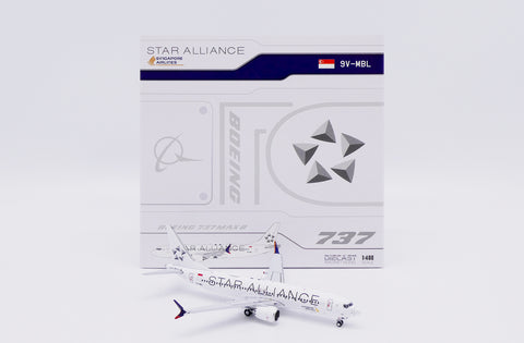 ＜予約＞Jcwings シンガポール航空 737MAX8 9V-MBL スターアライアンス塗装 1/400 XX40351