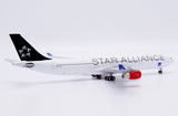 ＜予約＞Jcwings スカンジナビア航空 A340-300 スターアライアンス塗装 OY-KBM 1/400 XX40642