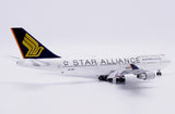 ＜予約＞Jcwings シンガポール航空 747-400 9V-SPP スターアライアンス塗装 1/400 XX40701A(フラップダウン版) Jcwings