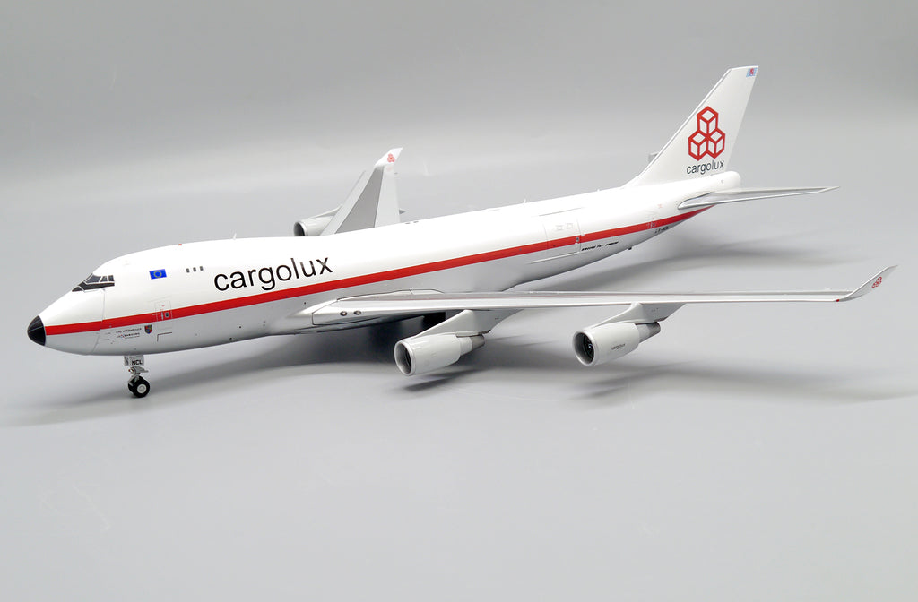 定番正規品JCWings 1/400 CARGOLUX カーゴルクス ボーイング747-8Ｆ LX-VCM 「創業45周年」 City of Redange-sur-Attert 民間航空機